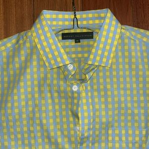 Report Collection Yellow/Blue Button Down Shirt (Size 18)